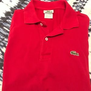 Lacoste men’s red polo shirt.